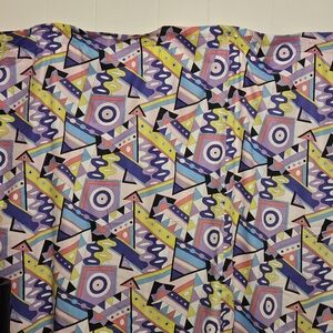 Curtains homemade retro 80s 90s inspired set - 2 panels 90"wide by 54" long each